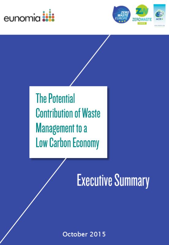 The Potential Contribution of Waste Management to a Low Carbon Economy – Executive Summary