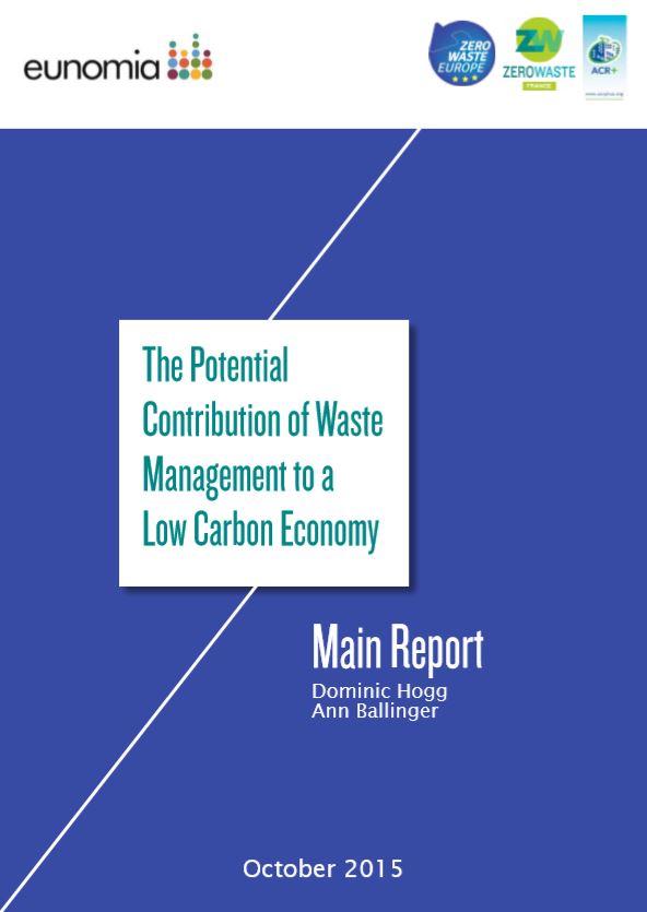 The Potential Contribution of Waste Management to a Low Carbon Economy