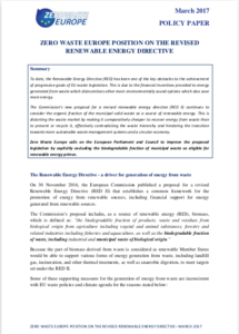 Position on the Revised Renewable Energy Directive