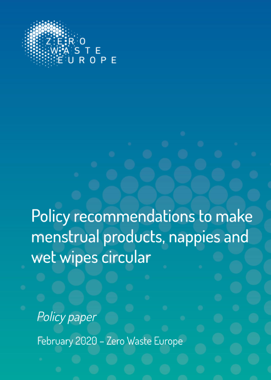 Policy recommendations to make menstrual products, nappies and wet wipes circular