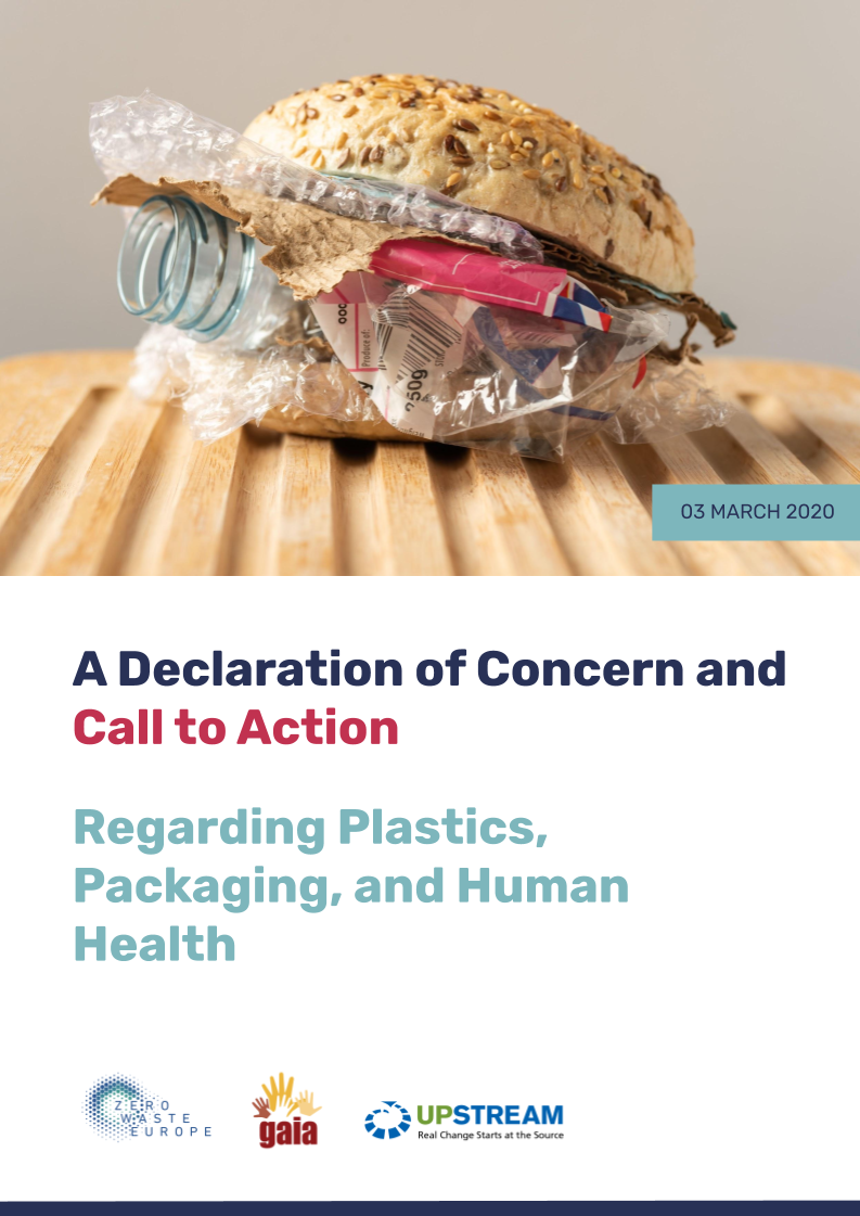 A Declaration of Concern and Call to Action regarding Plastics, Packaging, and Human Health