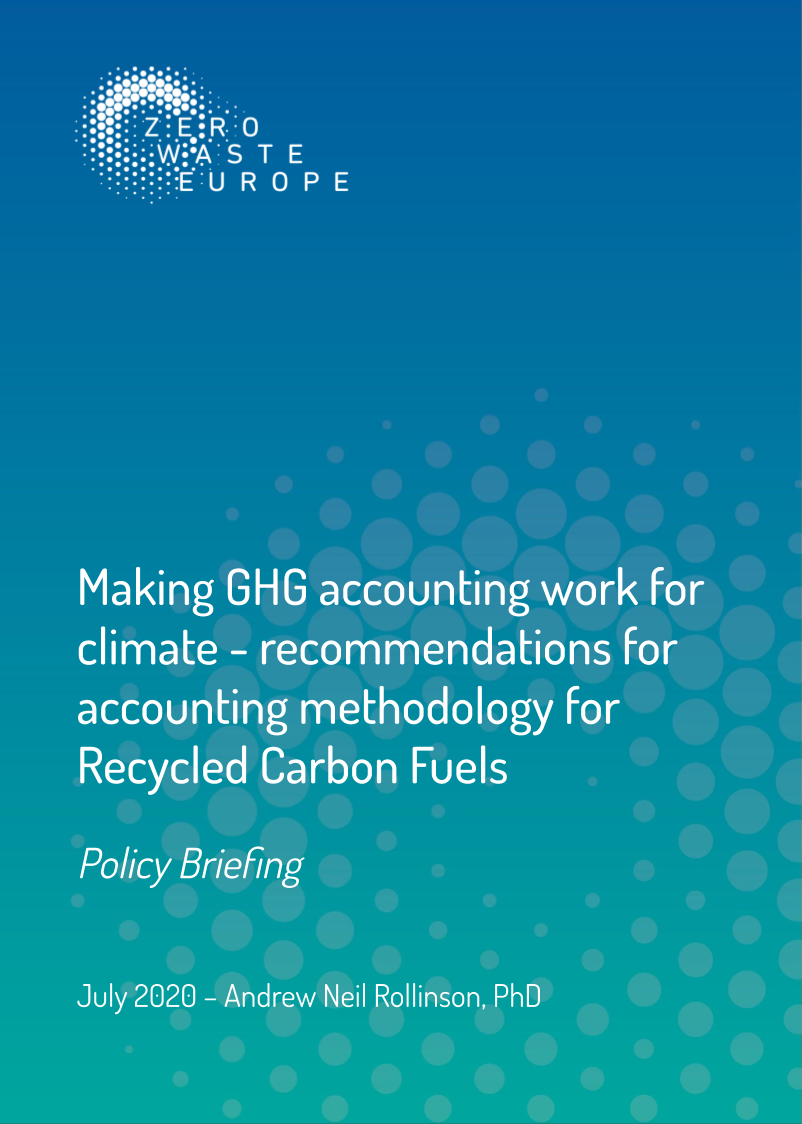 Making GHG accounting work for climate – recommendations for accounting methodology for Recycled Carbon Fuels