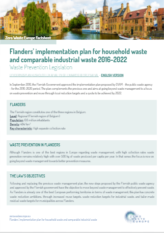Flanders’ implementation plan for household waste and comparable industrial waste 2016-2022