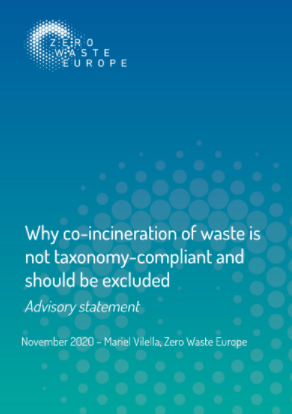 Why co-incineration of waste is not Taxonomy-compliant and should be excluded