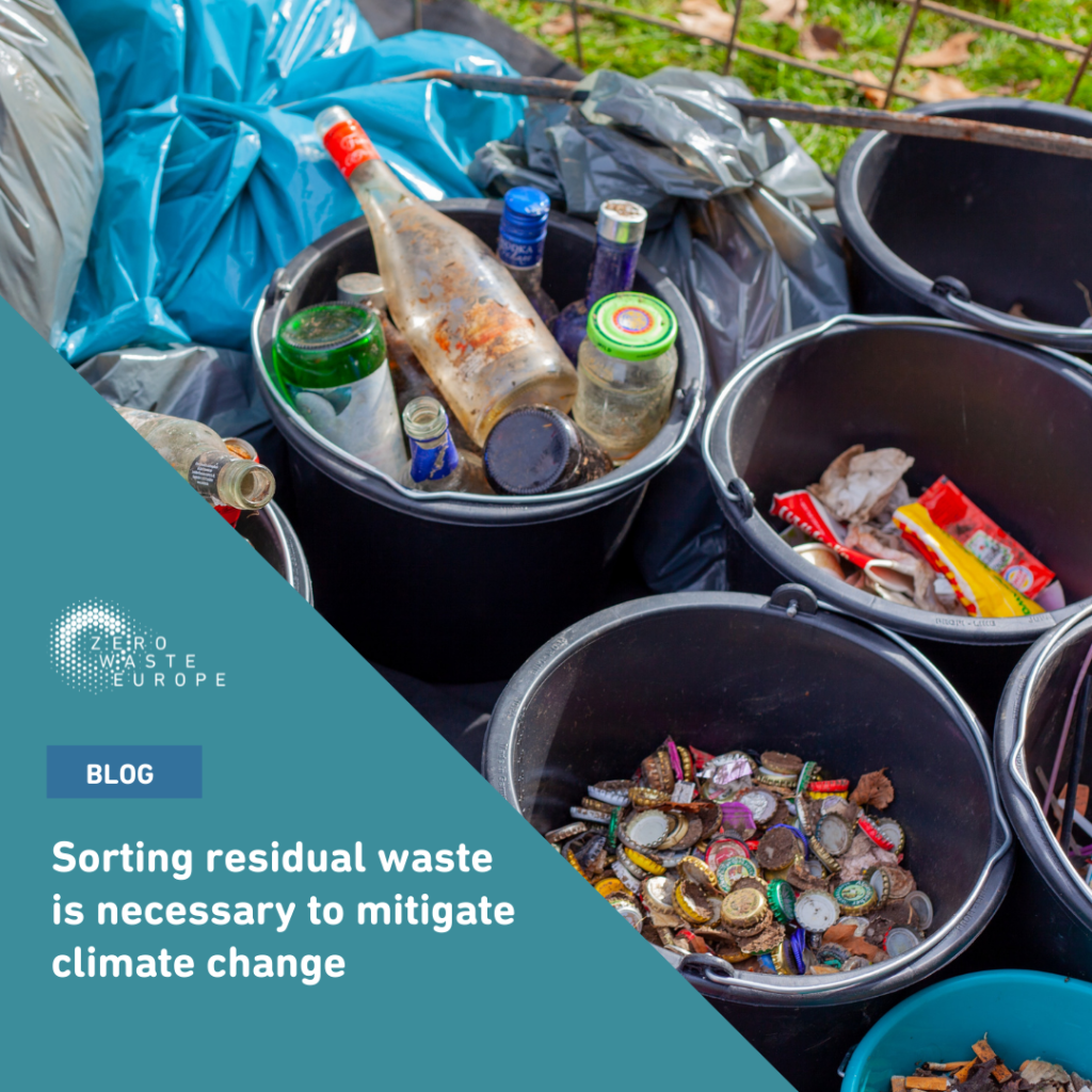 Sorting residual waste is necessary to mitigate climate change Zero