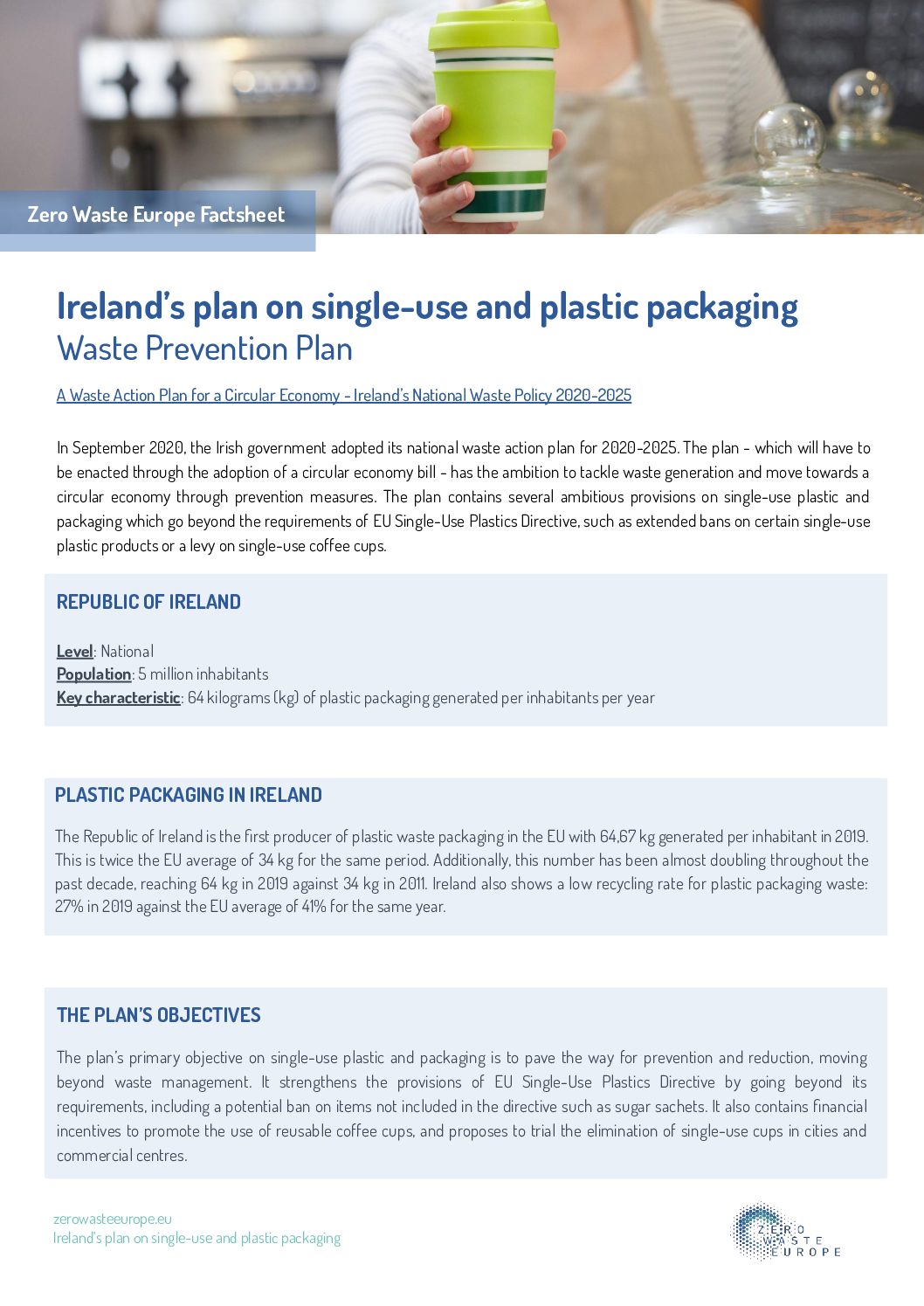Ireland’s plan on single-use and plastic packaging