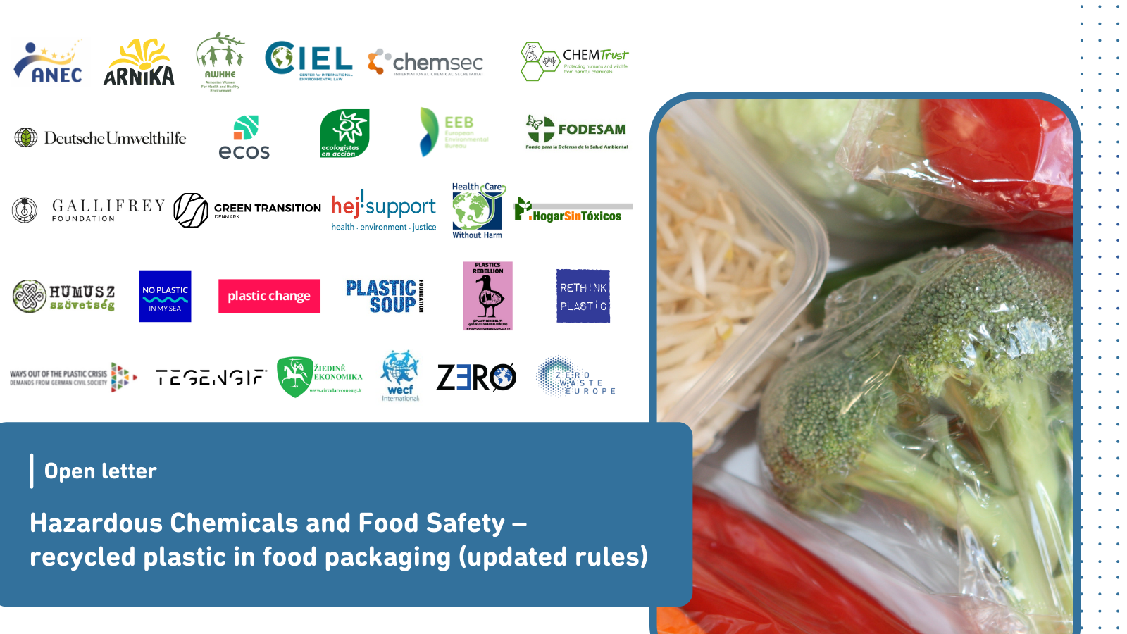Open letter on Hazardous Chemicals and Food Safety recycled plastic