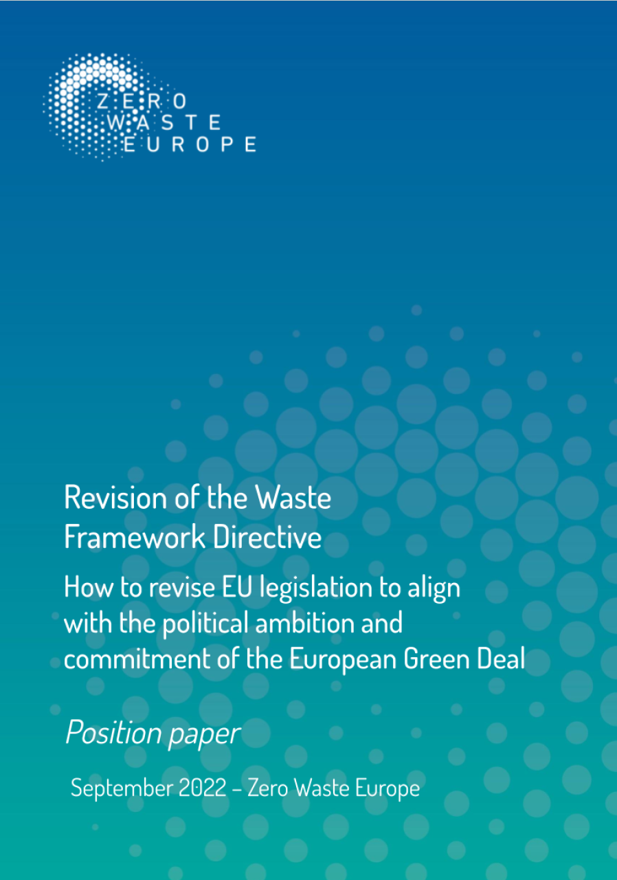 Revision of the Waste Framework Directive – How to revise EU legislation to align with the political ambition and commitment of the European Green Deal