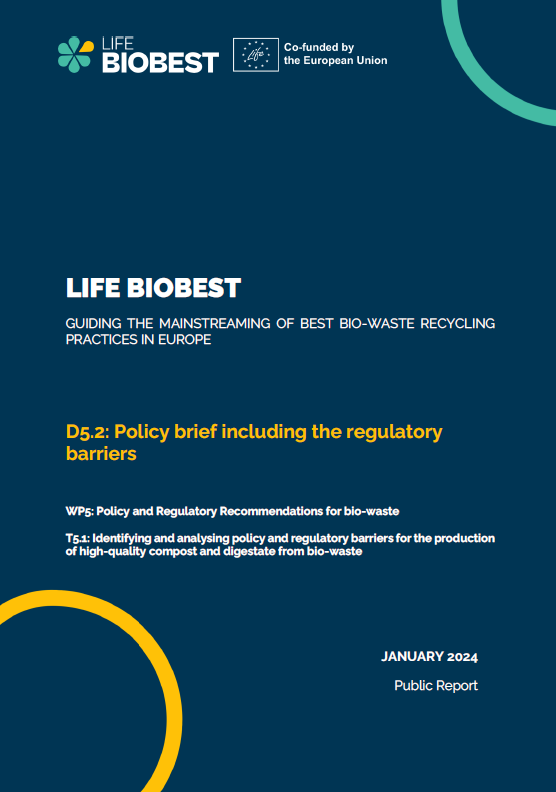 Policy brief including the regulatory barriers for bio-waste separate collection and treatment